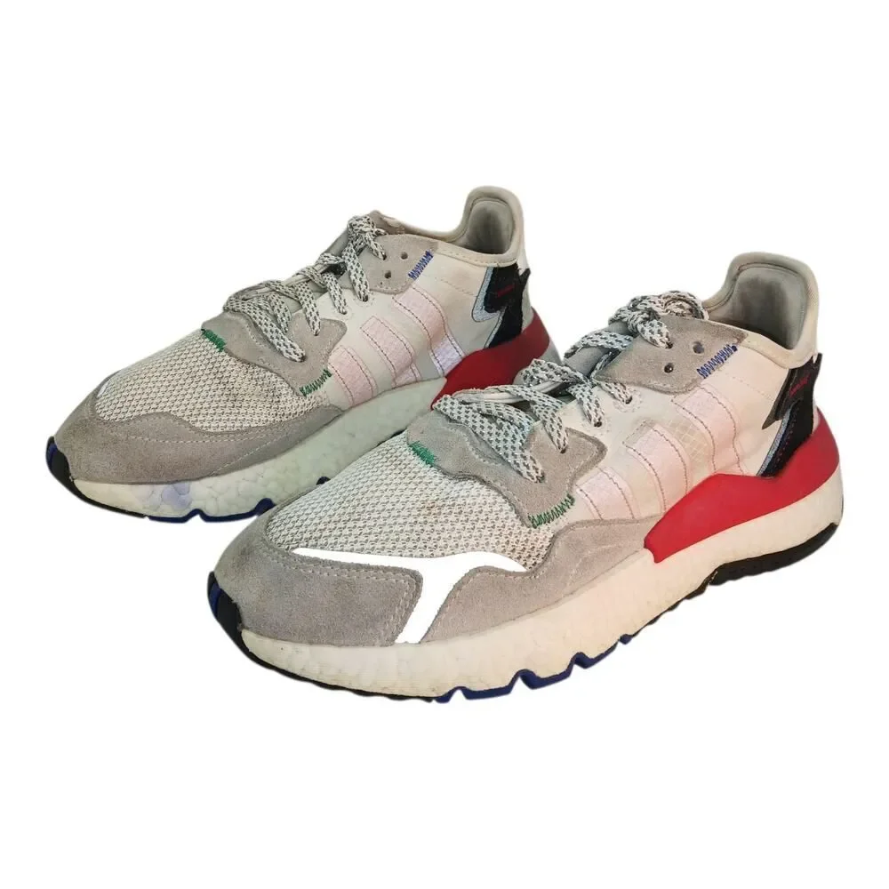 Adidas Nite Jogger Women's Sneakers White Pink Gray Size 8